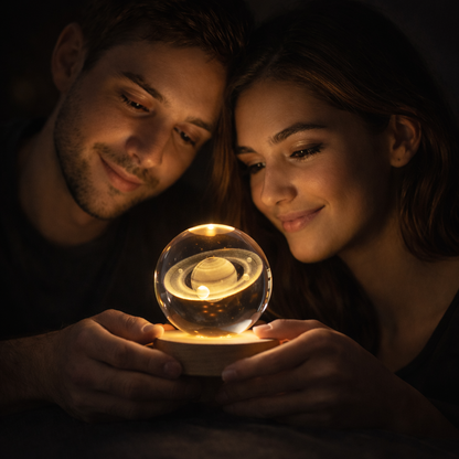 Saturno 3D – Lámpara Romántica