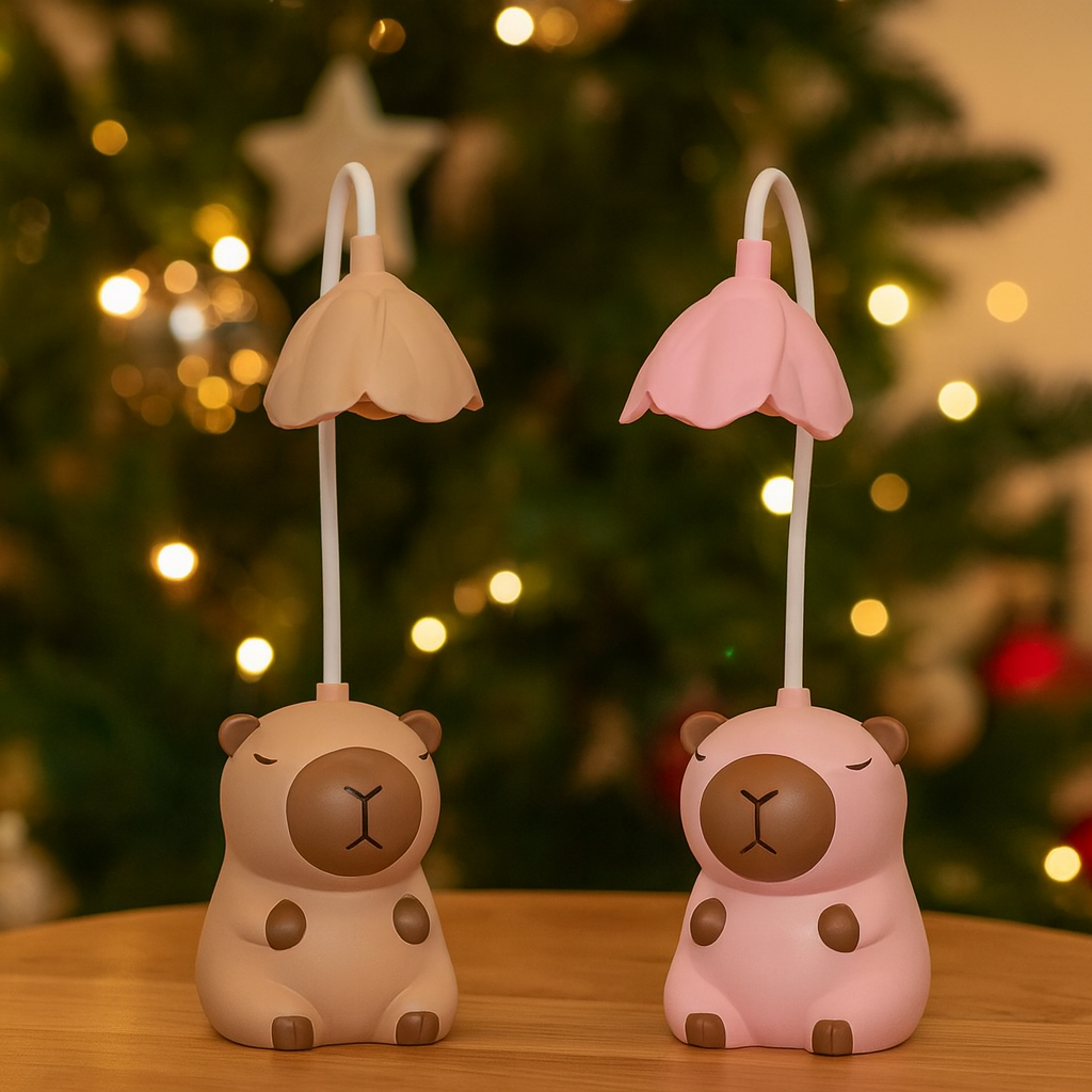 Lampara de Capibara Flor Nocturna LED