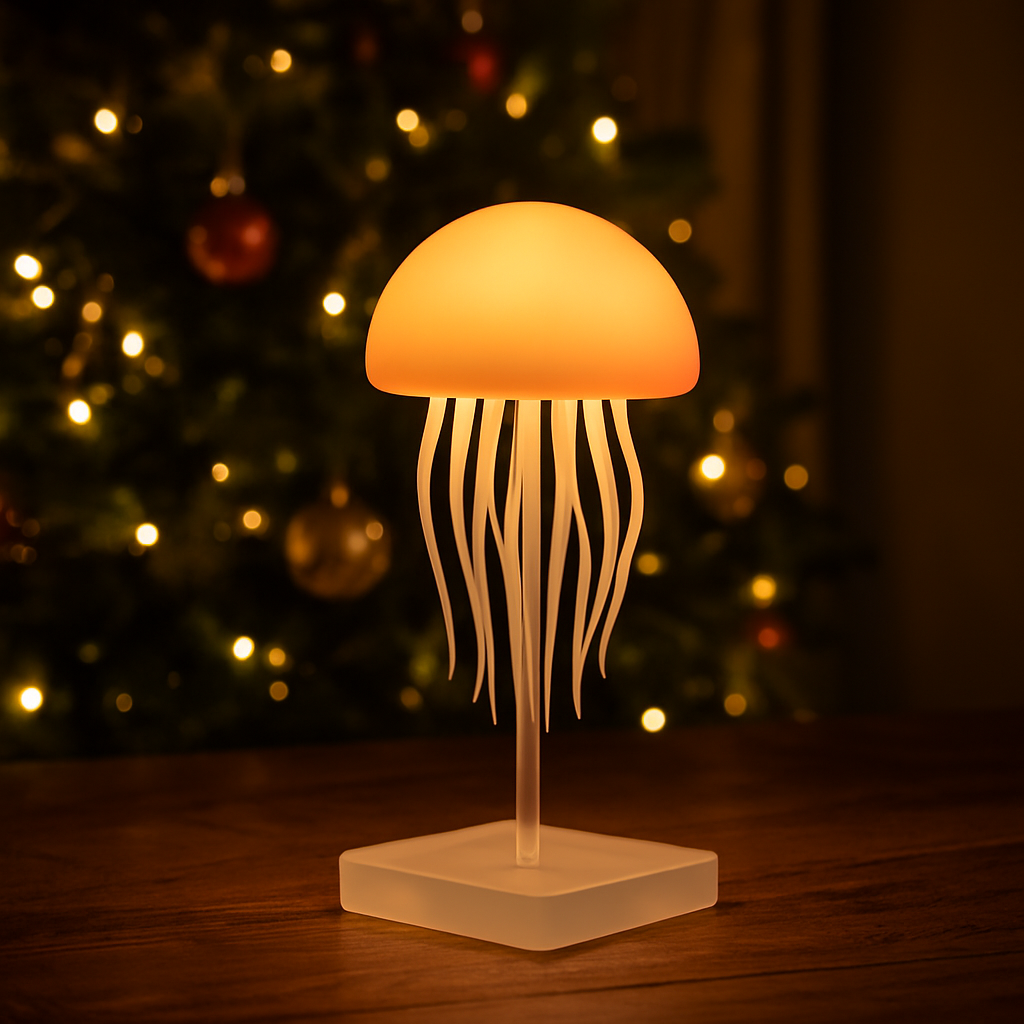 Medusa flotante con luces