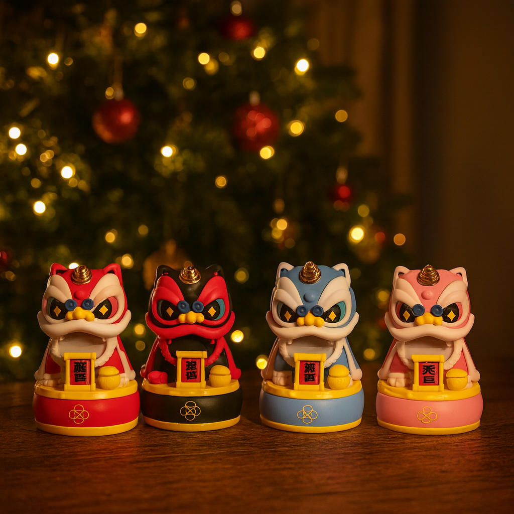 Figura León Danzante Solar para Auto