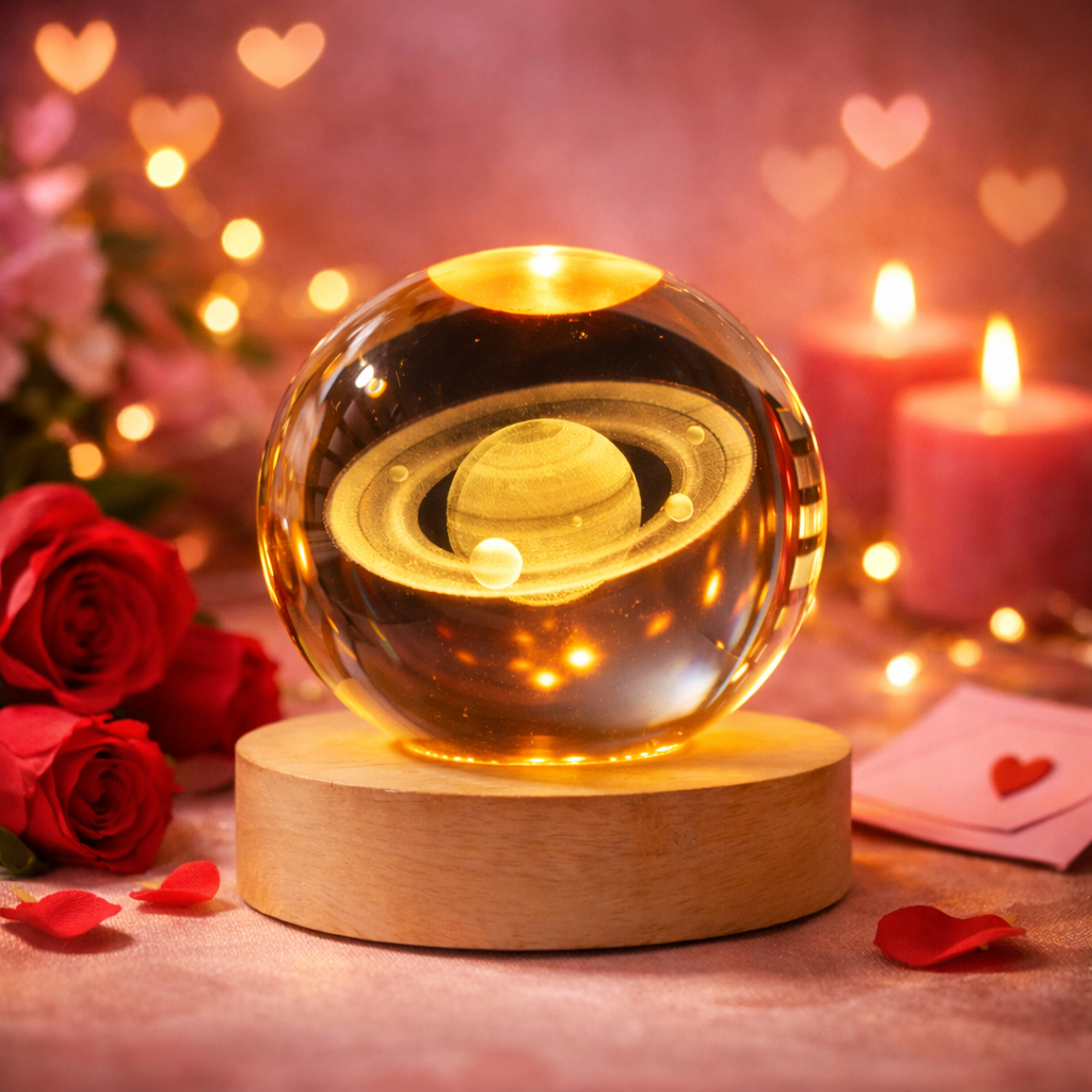 Saturno 3D – Lámpara Romántica