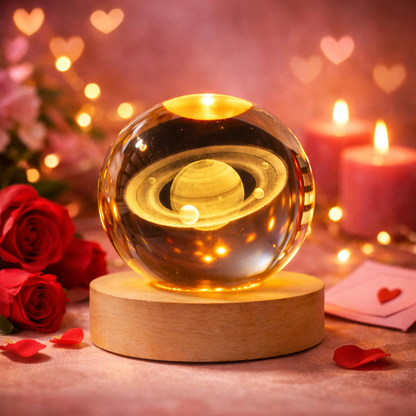 Saturno 3D – Lámpara Romántica